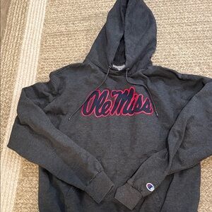 Champion Men's Dark Gray Ole Miss Sweater